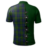 Clan Cameron of Lochiel Hunting Tartan Polo Shirt - Lion Rampant And Celtic Thistle Style FX81 Cameron of Lochiel Hunting Tartan Tartan Polo